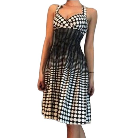 Calvin Klein Dresses & Skirts - Calvin Klein Black and White Polka Dot Dress Sz Large